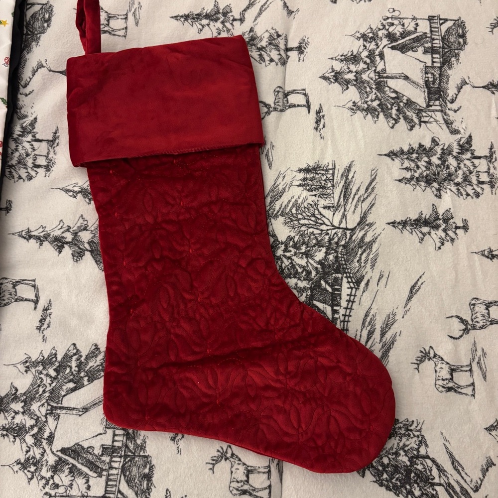 Red Quilted Christmas Stocking